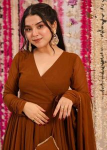 Brown Anarkali Suit