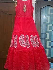 Girls Red Dress With Jacket