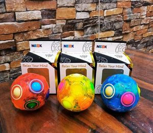 1 Piece Puzzle Fidget Ball Glow Rainbow C