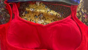 Red Velvet Blouse