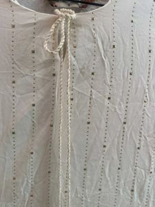 White Embellished Top