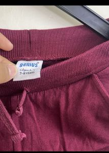 Girls' Burgundy Tracksuit Set