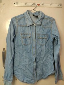 Denim Button-Down Shirt Vintage Y2k