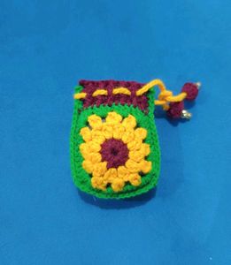 Crochet Sunflower Pouch