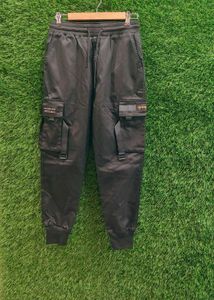 Men's Black Cargo Joggers