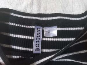 Striped Black Tee