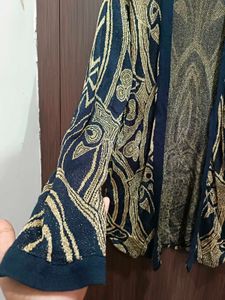Black And Gold Print Shrug