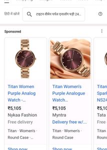 Titan New Women Purple Analogue Watch 2480WM02