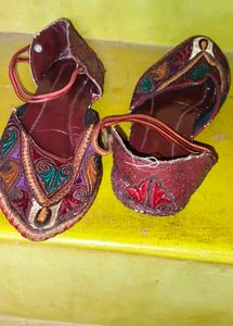 Vintage Embroidered Ankle Strap Shoes