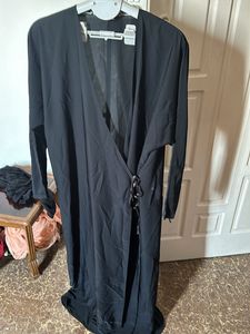 saudi tail cut black free size abaya