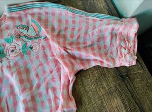 Pink Checked Top
