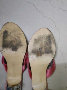 Red Embellished Flats