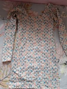 A Stitched Suit With Square Neck