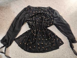 black stone and sequin beaded y2k kurti