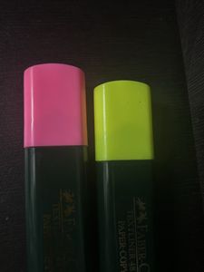 Total 5 Highlighters 3 Fabre Castell+2 New Markers