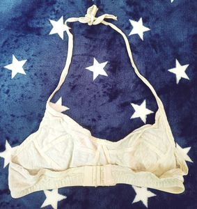 White Halter Bra