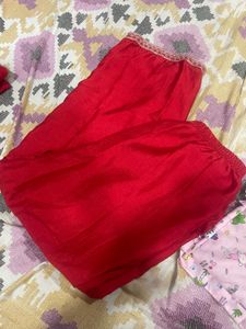 Red Embroidered Kurta