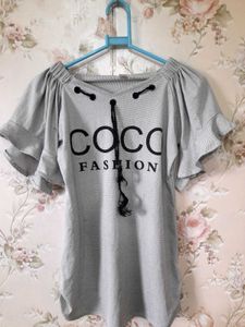 Beautiful Trendy Grey T-shirt For Women🤍