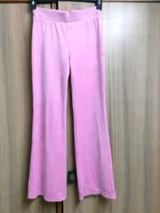 Pink Velour Flare Pants