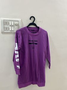 Purple Graphic Long Sleeve Top