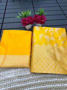 Elegant Yellow Banarasi Silk Saree