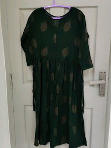 Cotton Green Printed Kurta