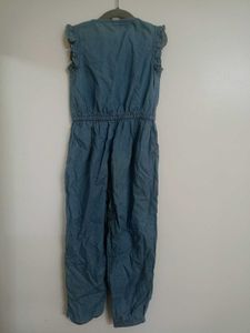 Denim Embroidered Jumpsuit