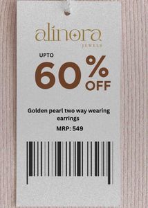 Golden Pearl 2 Way Wearing Earrings