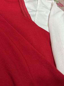 Red &amp; White Colorblock Dress