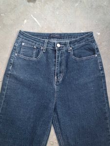 Dark Blue Straight Leg Jeans