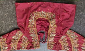Embroidered Maroon Blouse