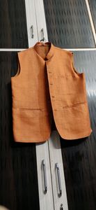 ORANGE COLOUR  Hand Stiched  COATY