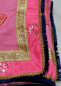 💓😍New Beautiful Pink Saree💓😍