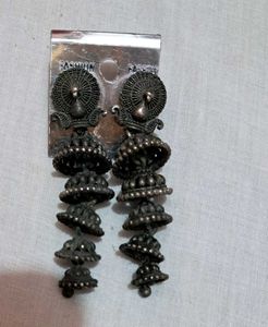 Oxidised 5 Layer Jhumki