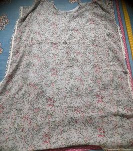 Floral Print kaftan with a stunning Jean's