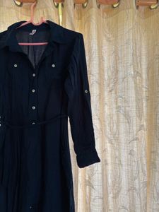 Navy Button-Down Jumpsuit