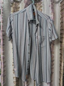 Striped Short Sleeve Button Down