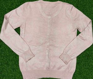 Stylish Pink Cardigan Sweater