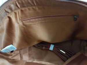 Beige And white Bag