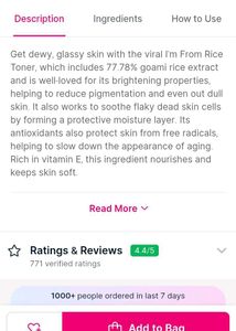I&#39;m From Rice Toner 30ml