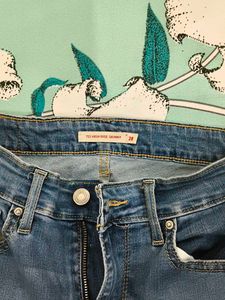 Blue Ribbed Denim Jeans