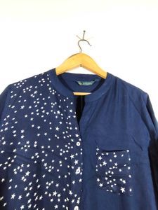 Navy Blue Printed Kurta (Women&#39;s)