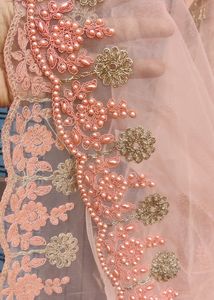 One Time Used Bridal Lehanga Peach Colour