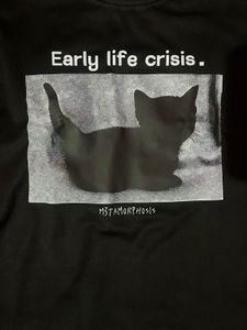 Black &#39;Early Life Crisis&#39; Tee