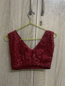 Maroon Sequined Mermaid skirt and top