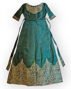 Elegant Green Embroidered Gown