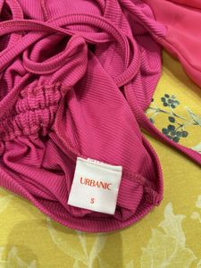 Pink Ruched Crop Top