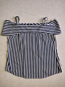 Striped Off Shoulder Top