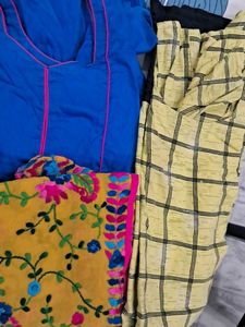 Two Suit  Combo &amp; One Emrodriray  Dupatta