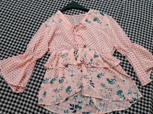 Bell Sleeve Floral Top
